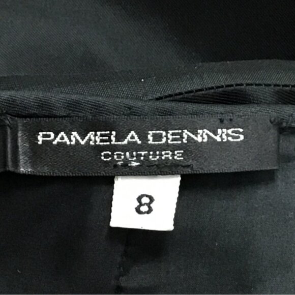 Pamela Dennis Womens Black Silk Pencil Skirt Elegant Couture Design Size 8 - Picture 5 of 6